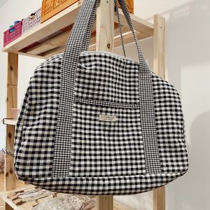 Bolsa viaje vichy negra