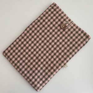 Funda libro vichy Marrón y Rosa