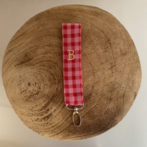Llavero vichy Rosa y Rojo